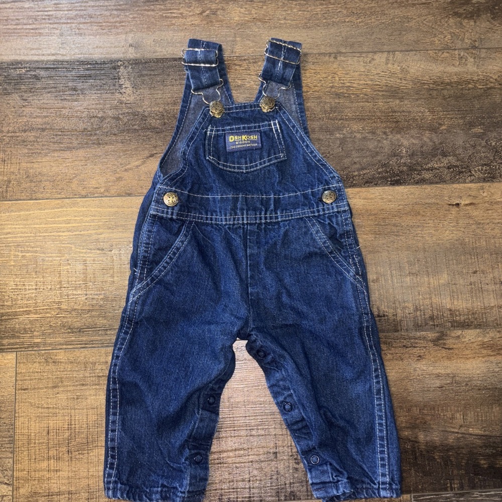 Vintage 100% cotton Oshkosh B'gosh overalls 6/9 Months Vestbak
